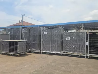 Fabric Coverd Cage Trolley for Automotive